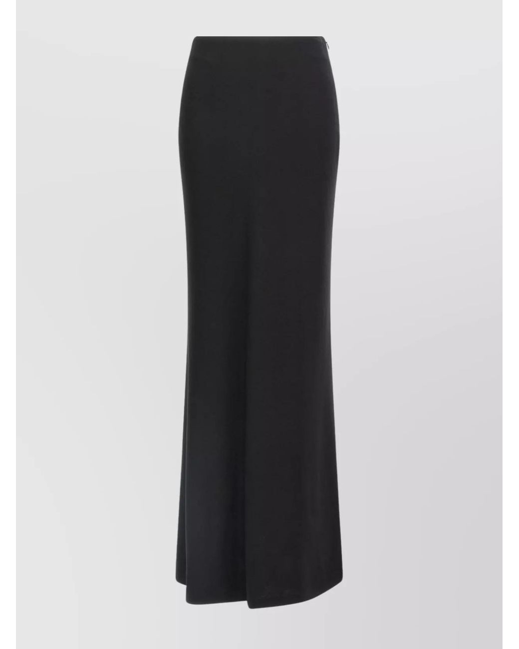 Alessandra Rich Black Silk Straight Skirt