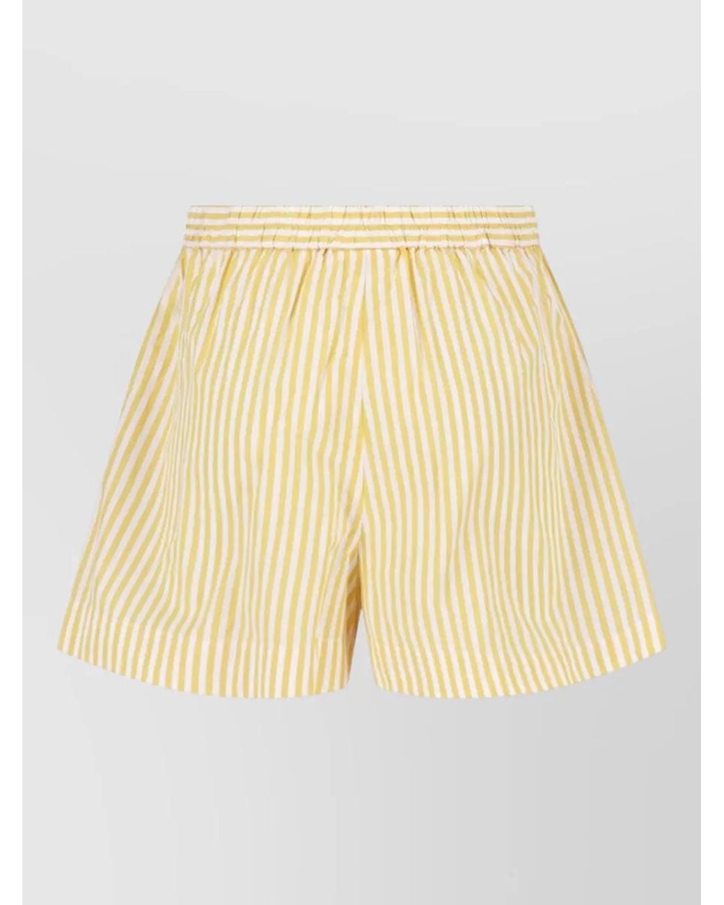 Mc2 Saint Barth Natural Cotton Straight Knee-Length Shorts