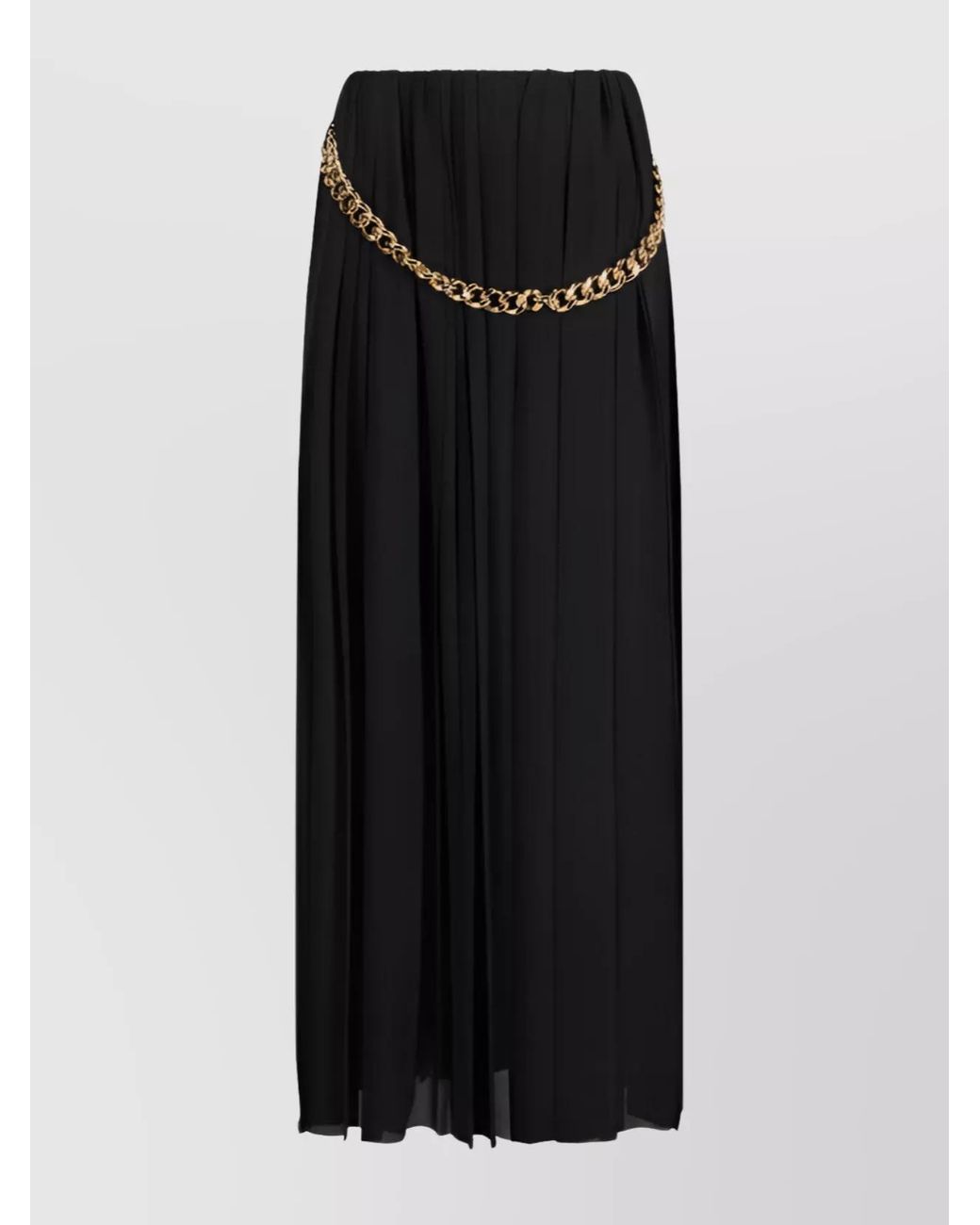 Balenciaga Black High-Rise Pleated Ankle-Length Skirt