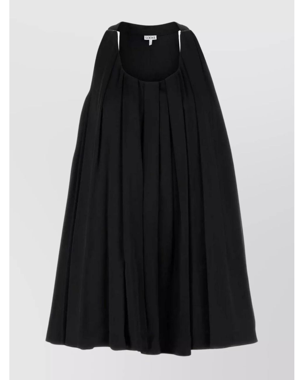 Loewe Black Satin Mini Dress