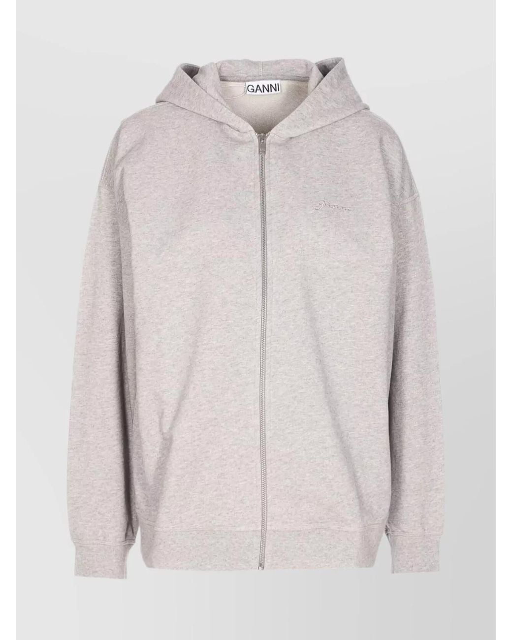 Ganni Multicolor Organic Cotton Zip Hoodie