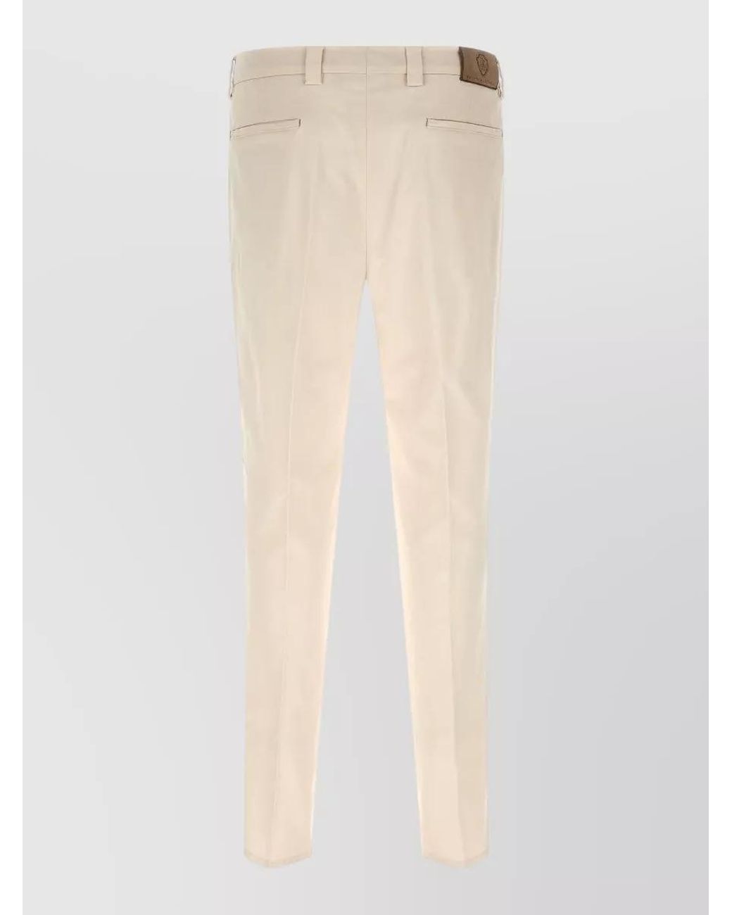 Brunello Cucinelli Natural Cotton Tailored Trousers for men
