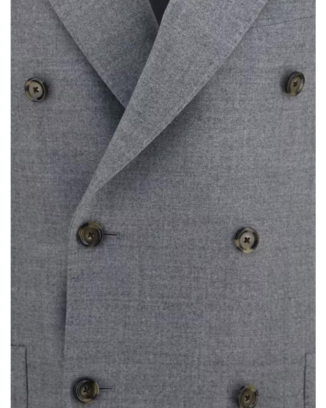 Lardini Gray Wool Full-Length Jacket for men