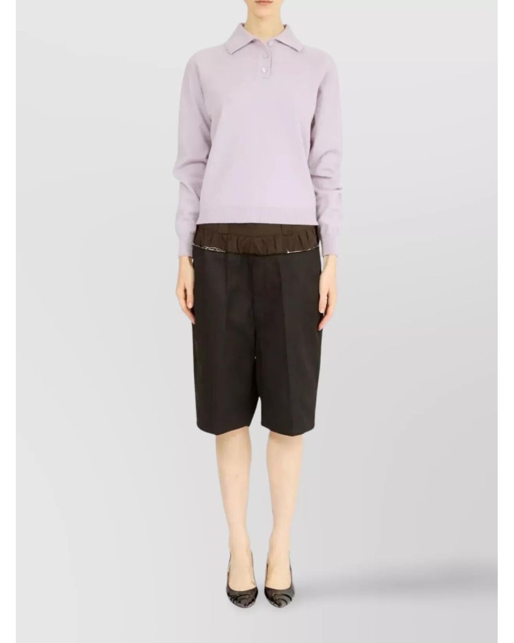 Maison Margiela Pink Virgin Wool Polo Shirt