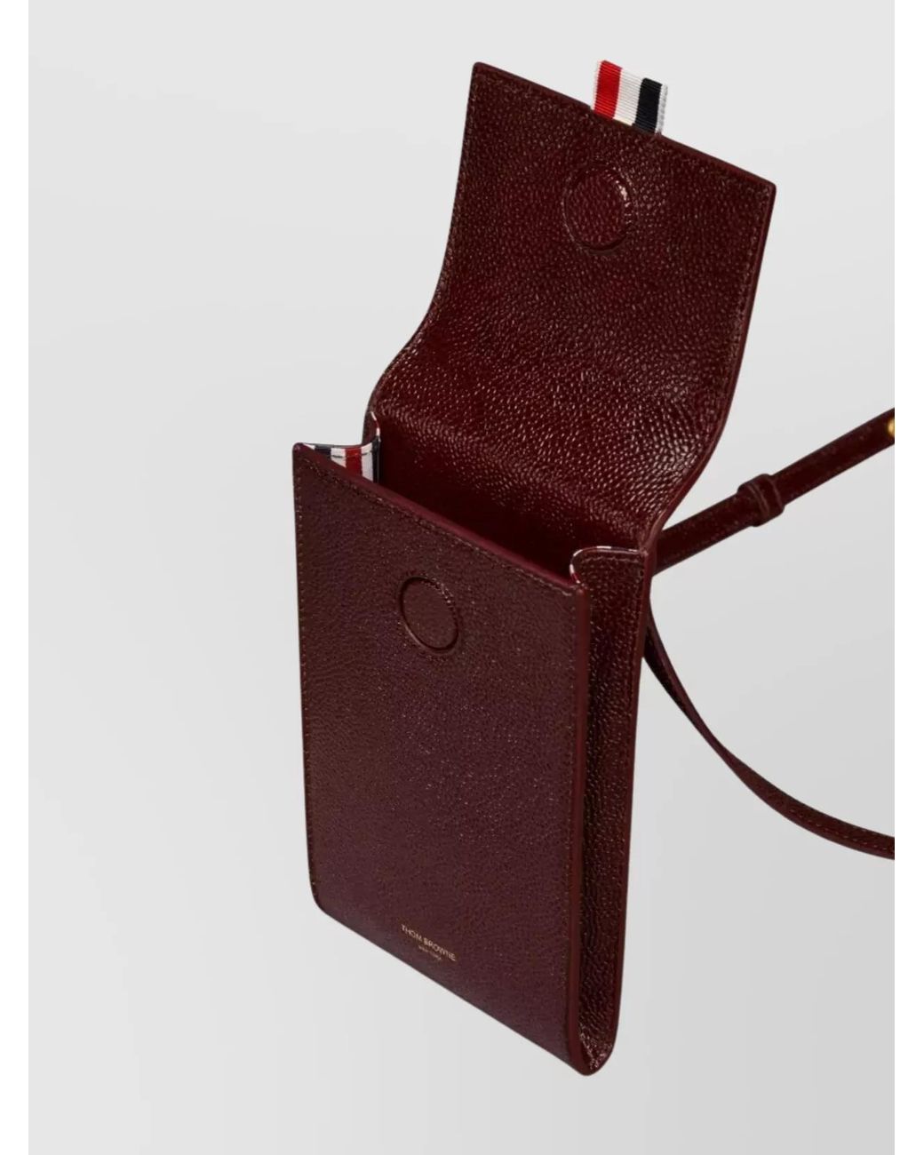 Thom Browne Red Leather Shoulder Phone Holder
