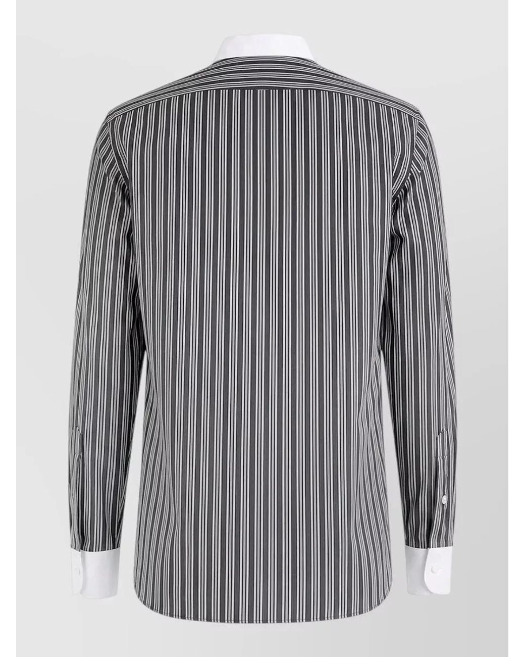 Tom Ford Gray Striped Cotton Shirt for men