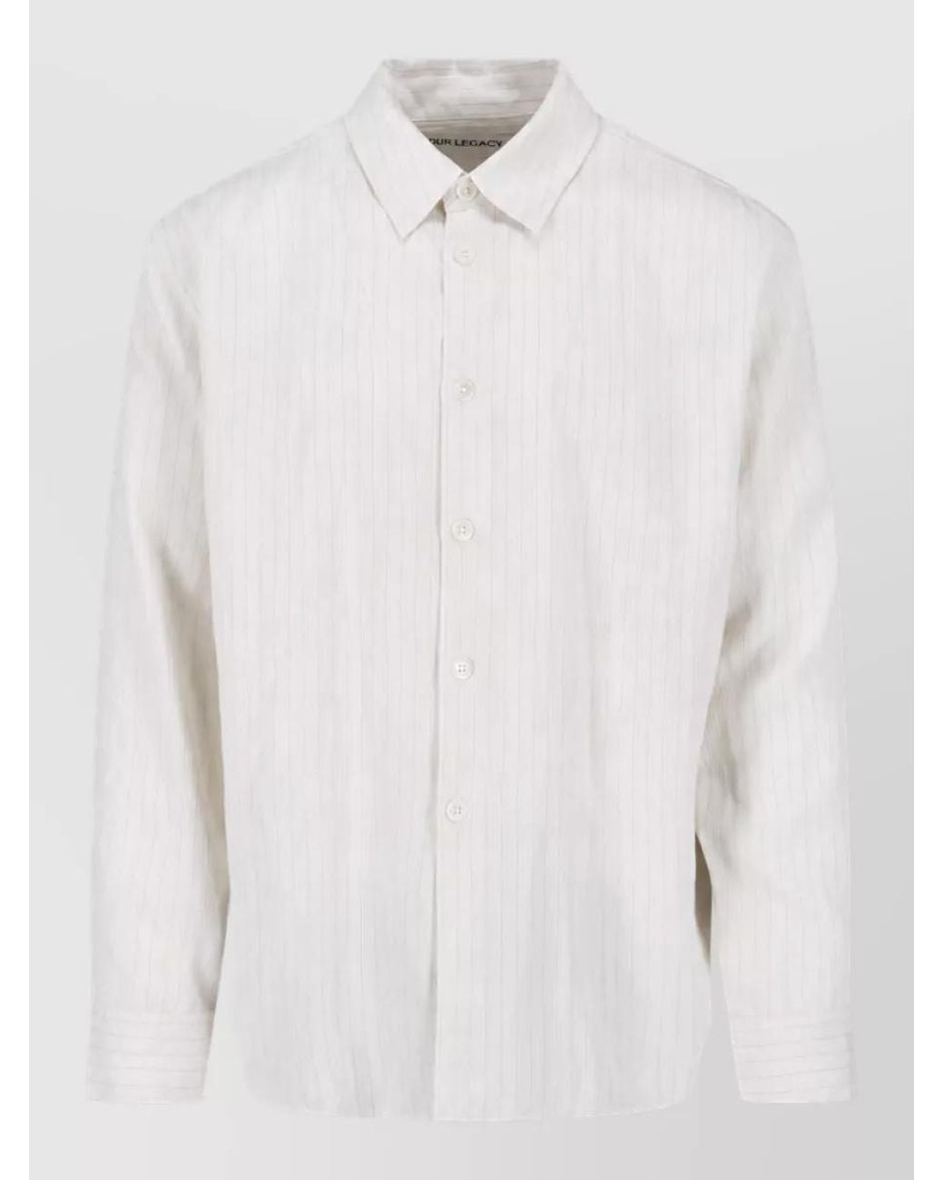Our Legacy White Striped Regular-Fit Shirt for men