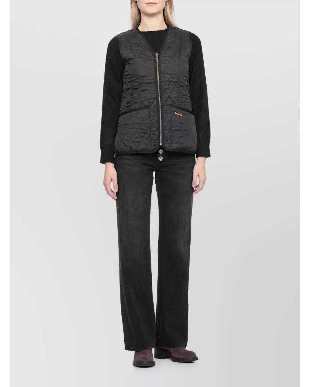 Barbour Black Quilted Sleeveless Gilet
