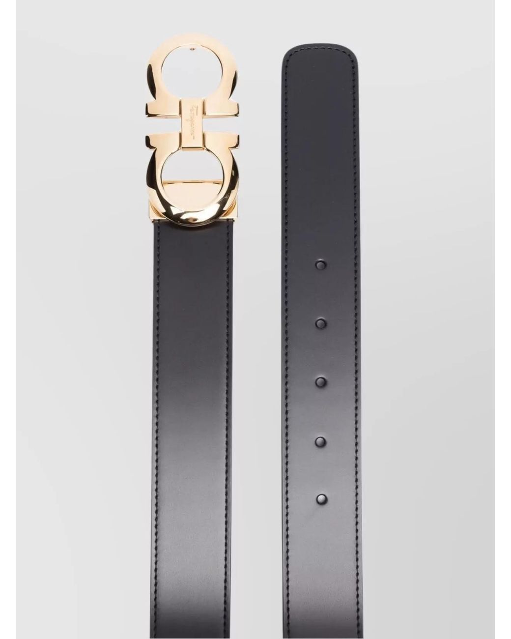 Ferragamo Brown Leather Reversible Belt for men