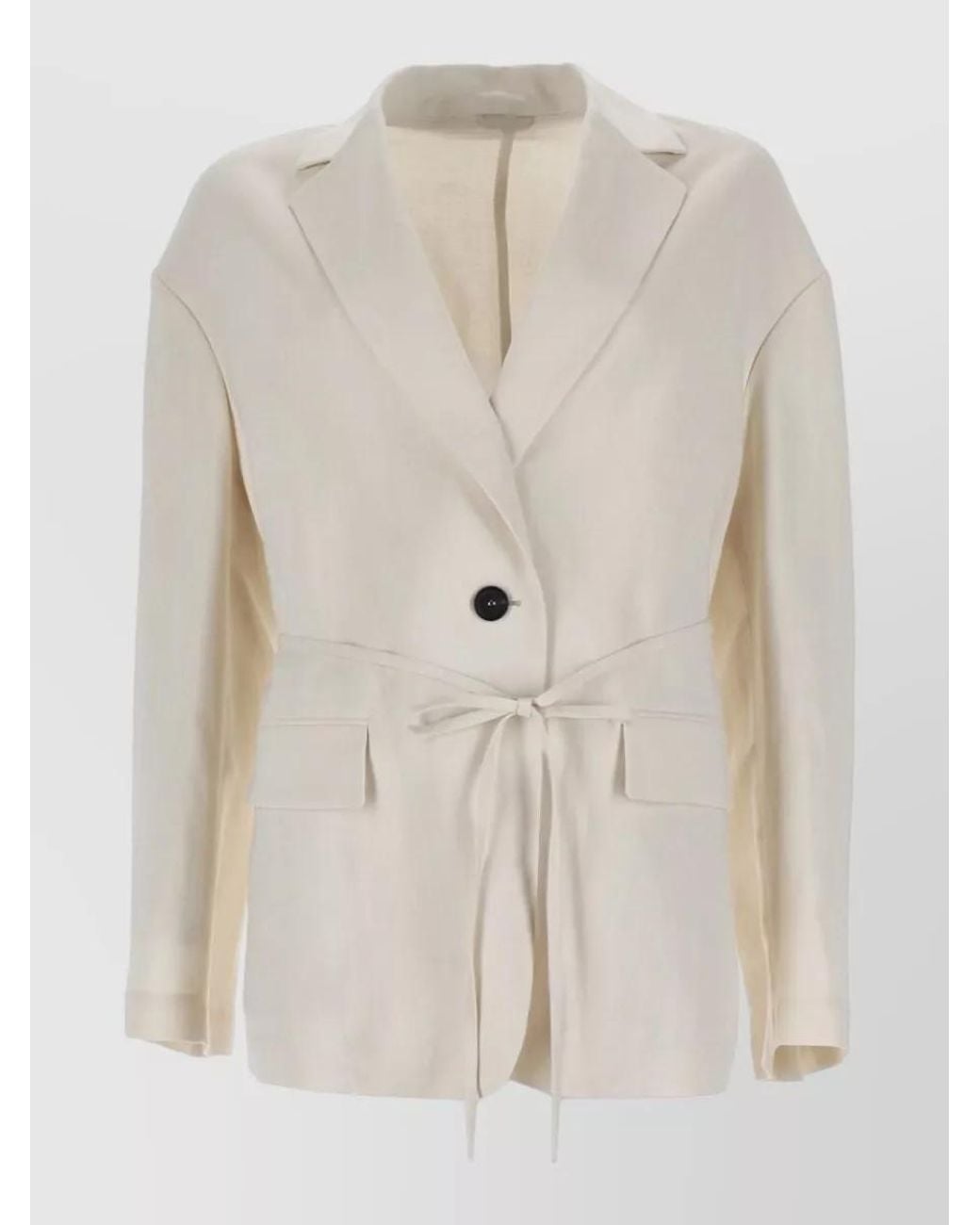 Brunello Cucinelli Natural Belted Jacket