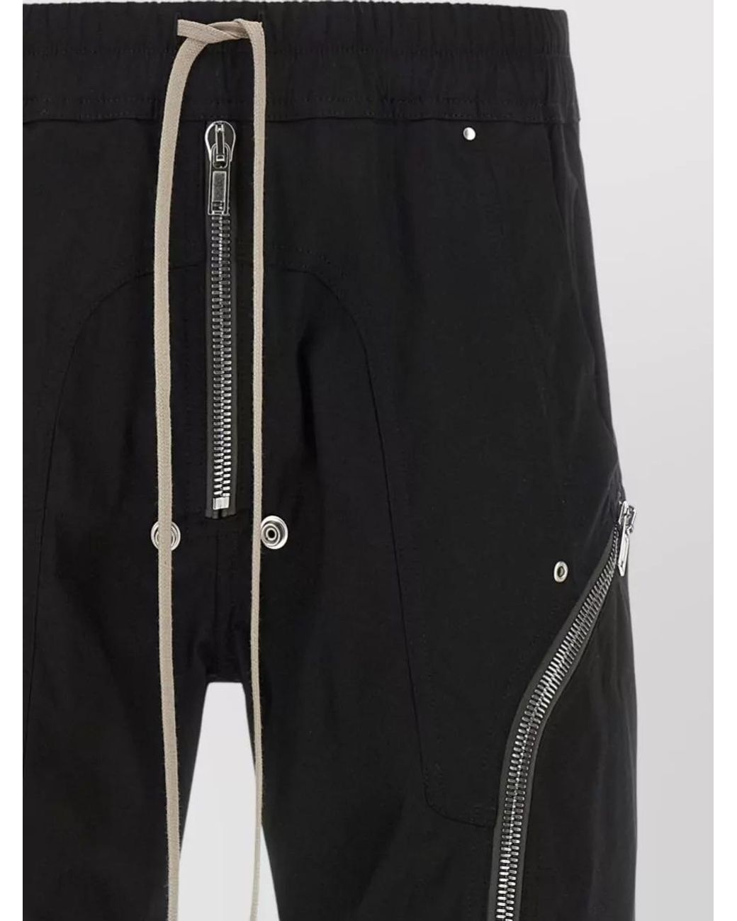 Rick Owens Black Heizer Cargo Track Pants for men