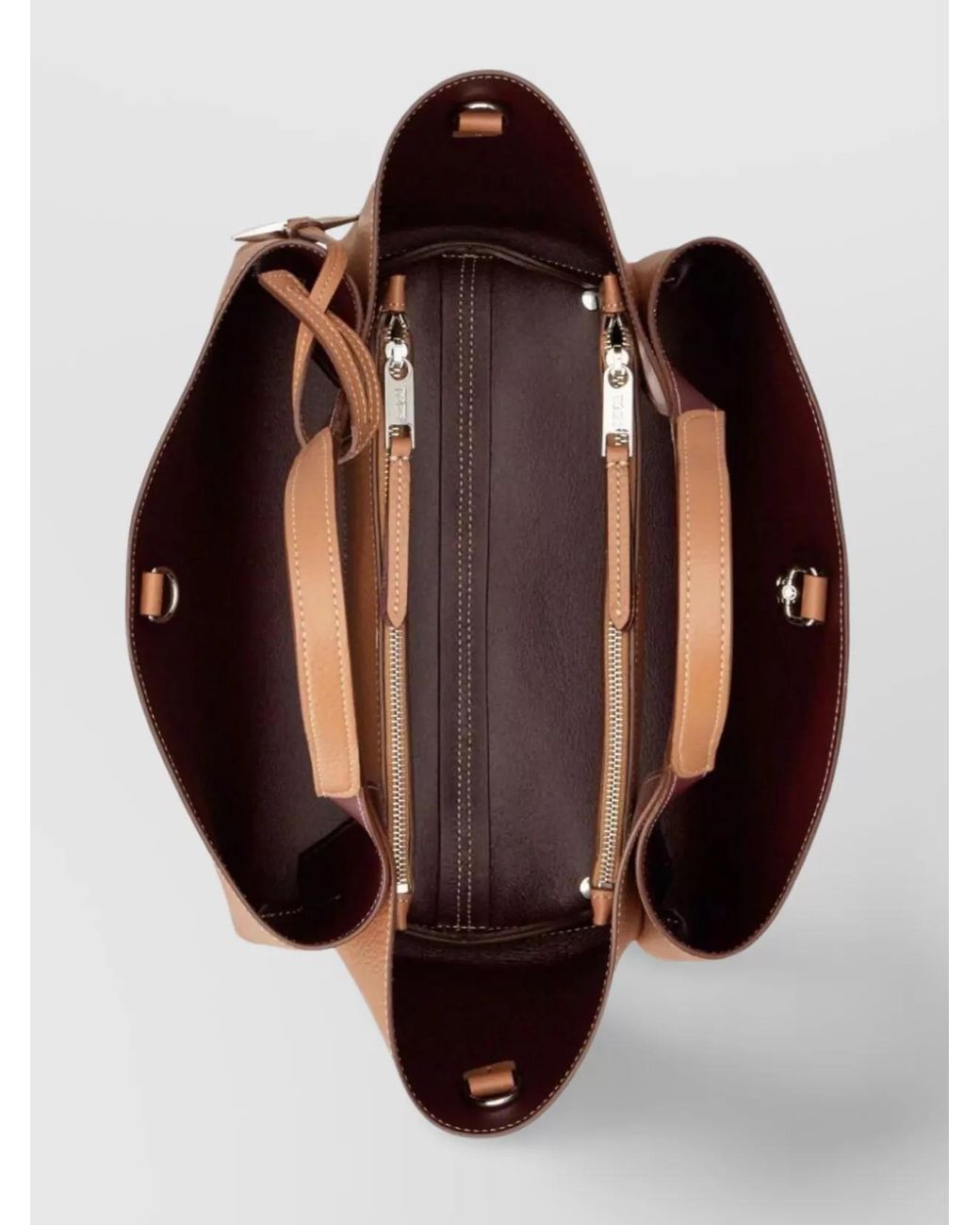 Tod's Brown T Timeless Mini Leather Shoulder Bag