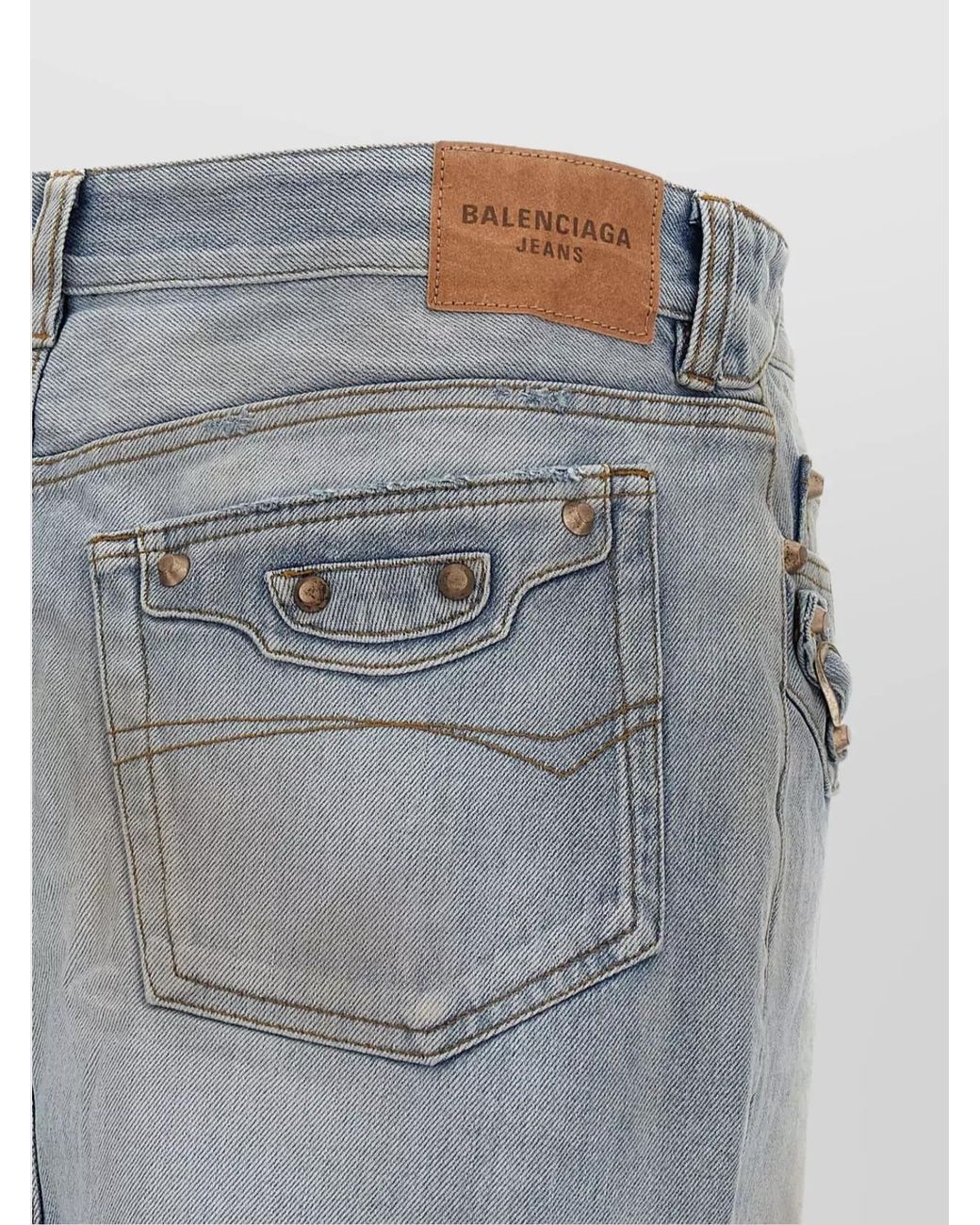 Balenciaga Blue Denim Mini Skirt