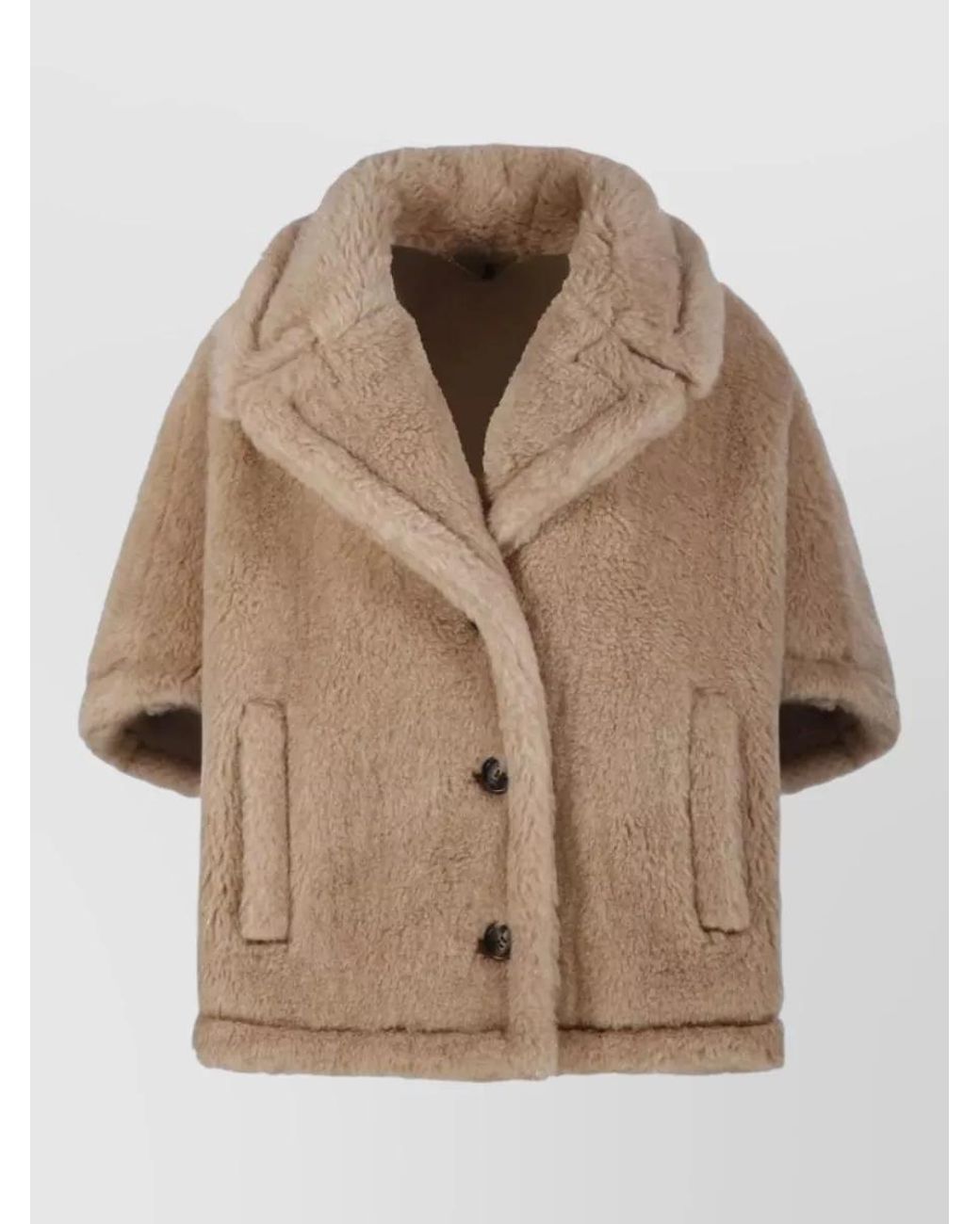 Max Mara Natural Cashmere Faux Fur Coat
