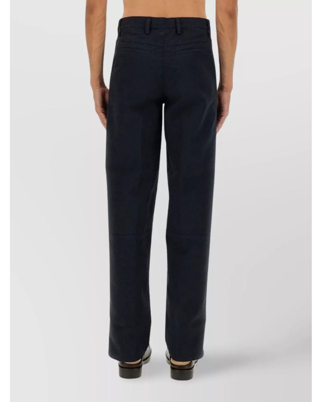 Dries Van Noten Gray Cotton Straight-Leg Trousers for men