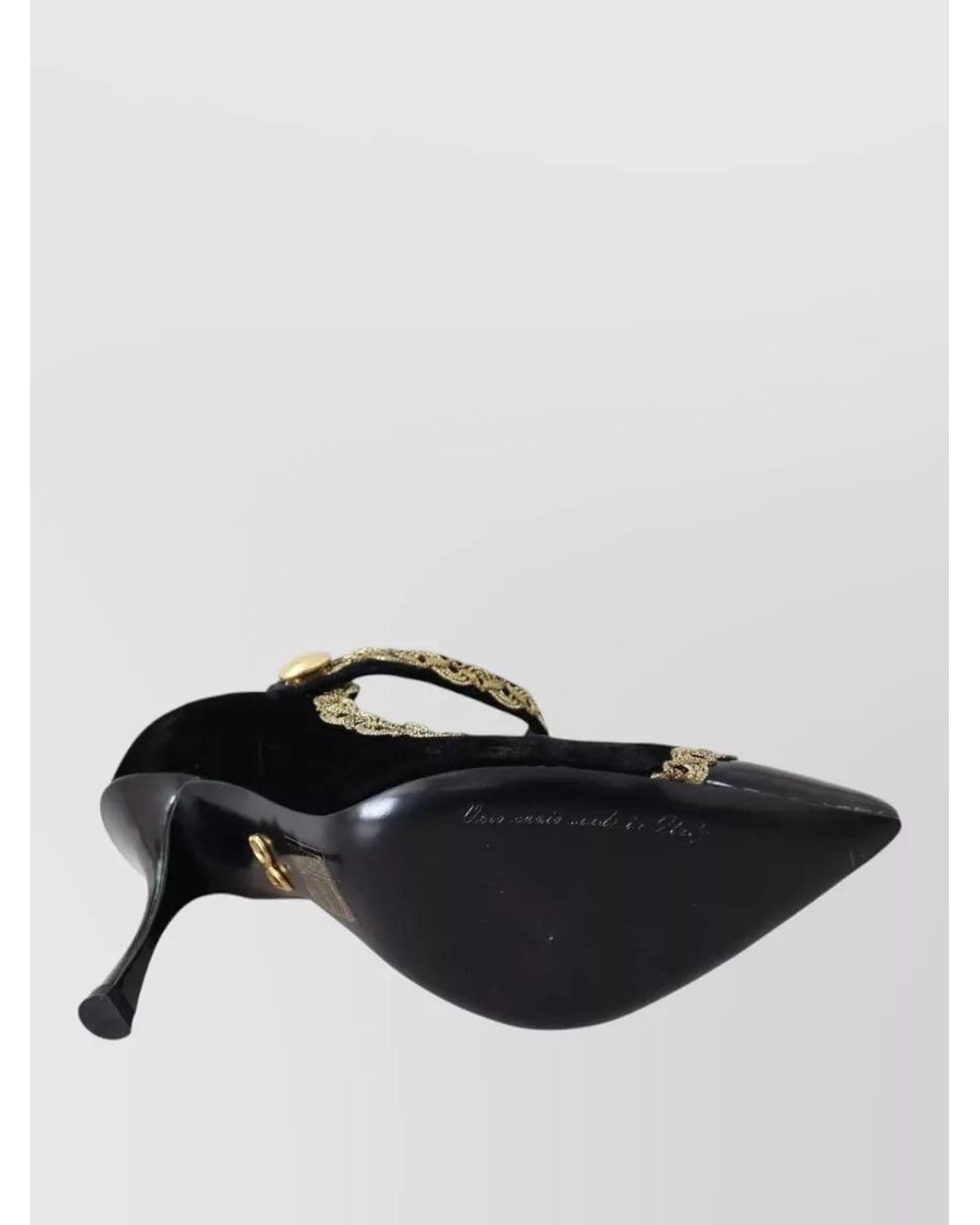 Dolce & Gabbana Black Velvet Mary Jane Pumps