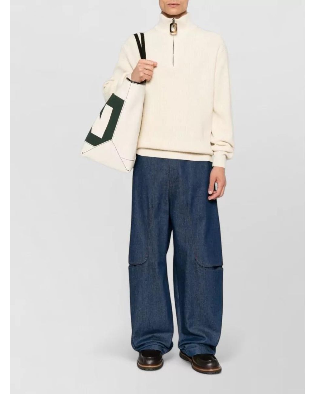 J.W. Anderson Natural Crewneck Sweater for men