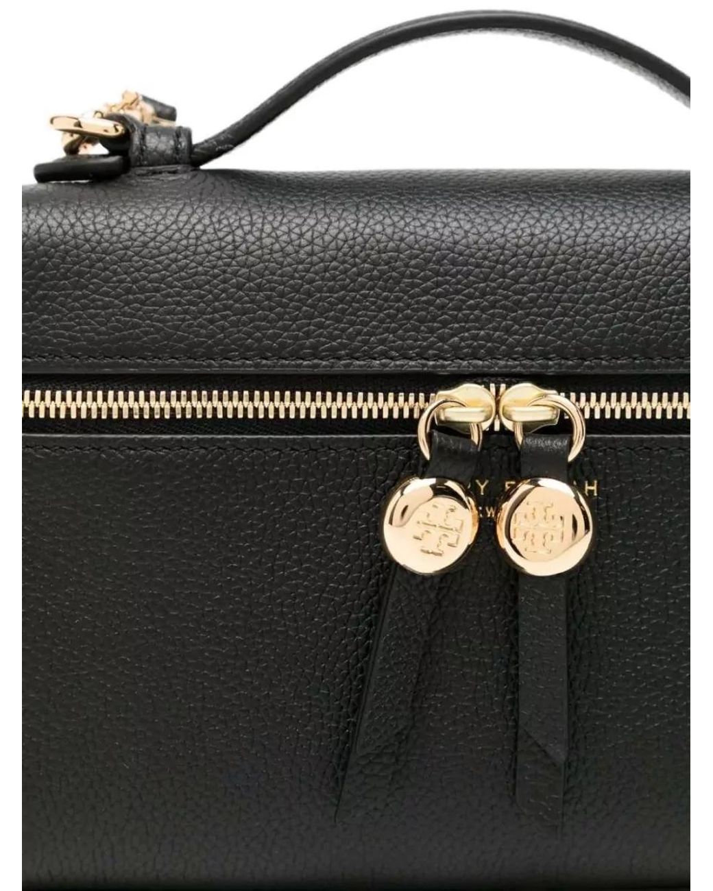 Tory Burch Black Romy Leather Mini Shoulder Bag