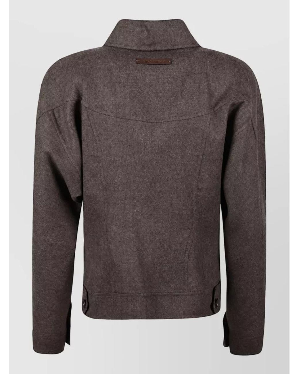 Max Mara Gray Single Breasted Coat