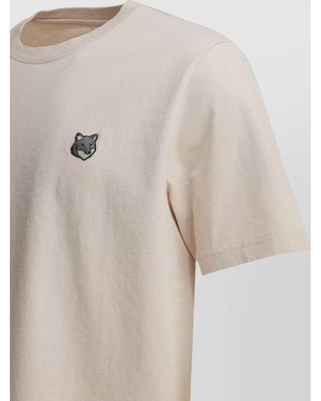 Maison Kitsuné Natural Organic Cotton Relaxed-Fit Crew-Neck Short-Sleeve T-Shirt for men