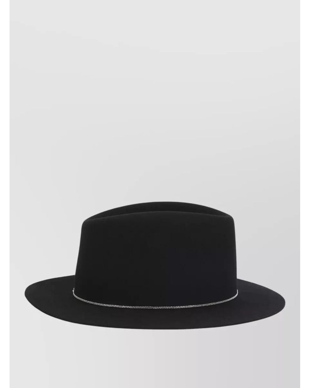 Maison Michel Black Wool Fedora Hat