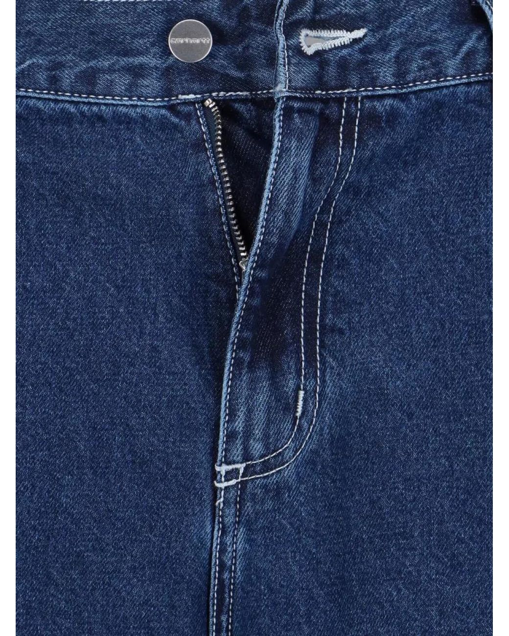 Carhartt Blue Straight-Leg Wide-Leg Trousers