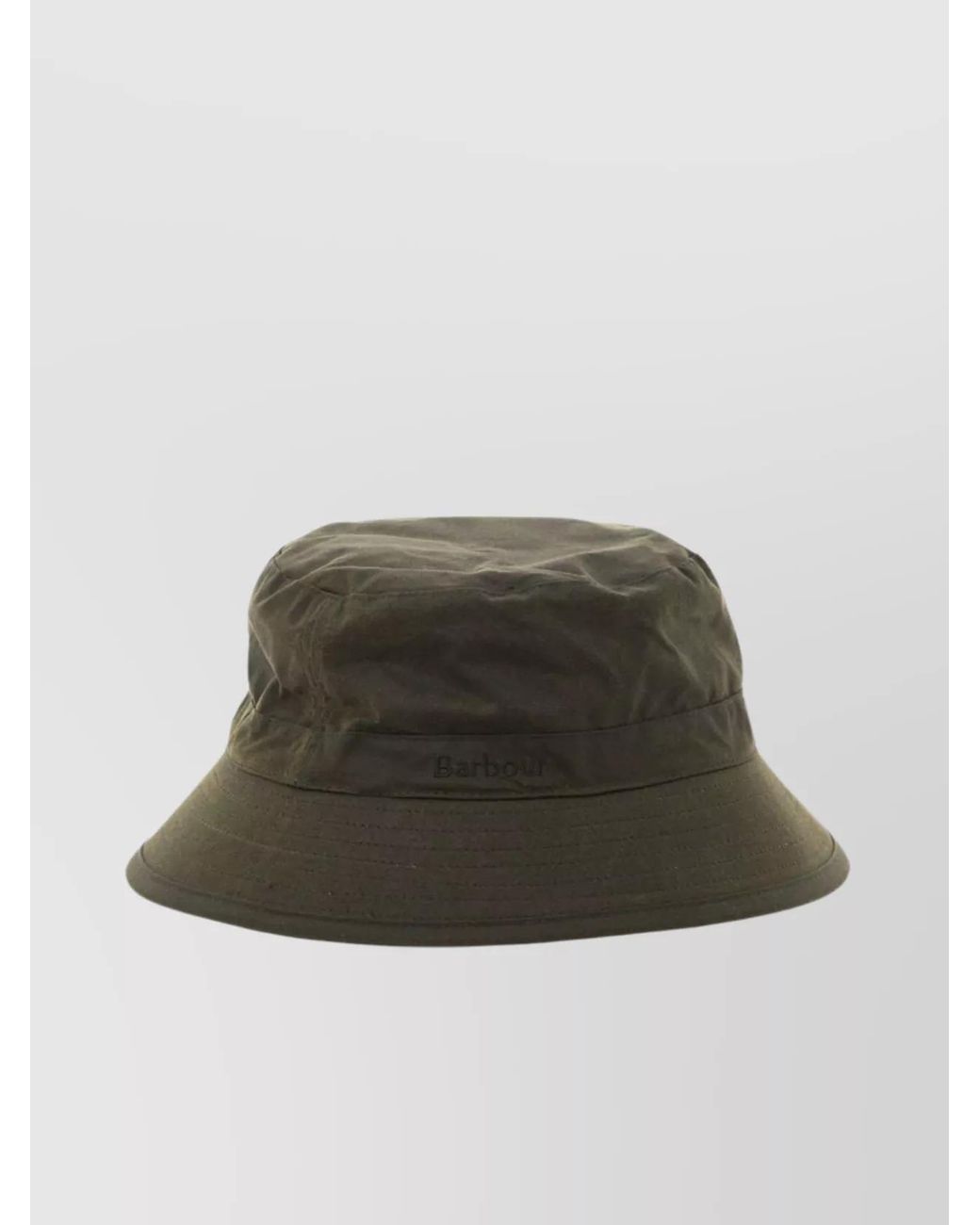 Barbour Green Stitched Detailing Wide Brim Bucket Hat for men