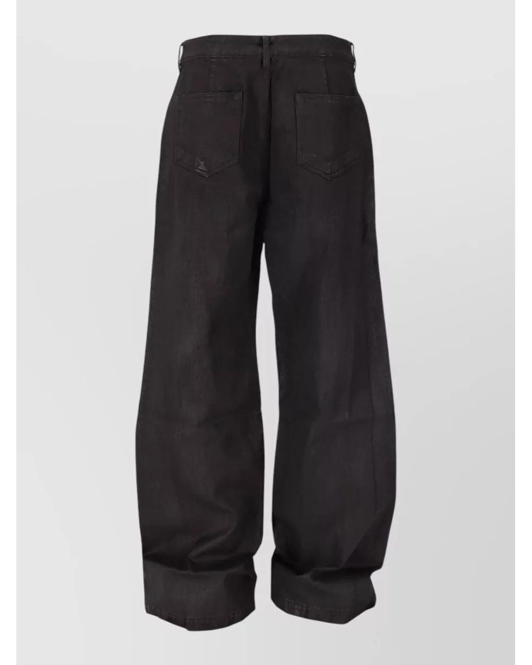 Rick Owens Black Cotton Wide-Leg Jeans for men