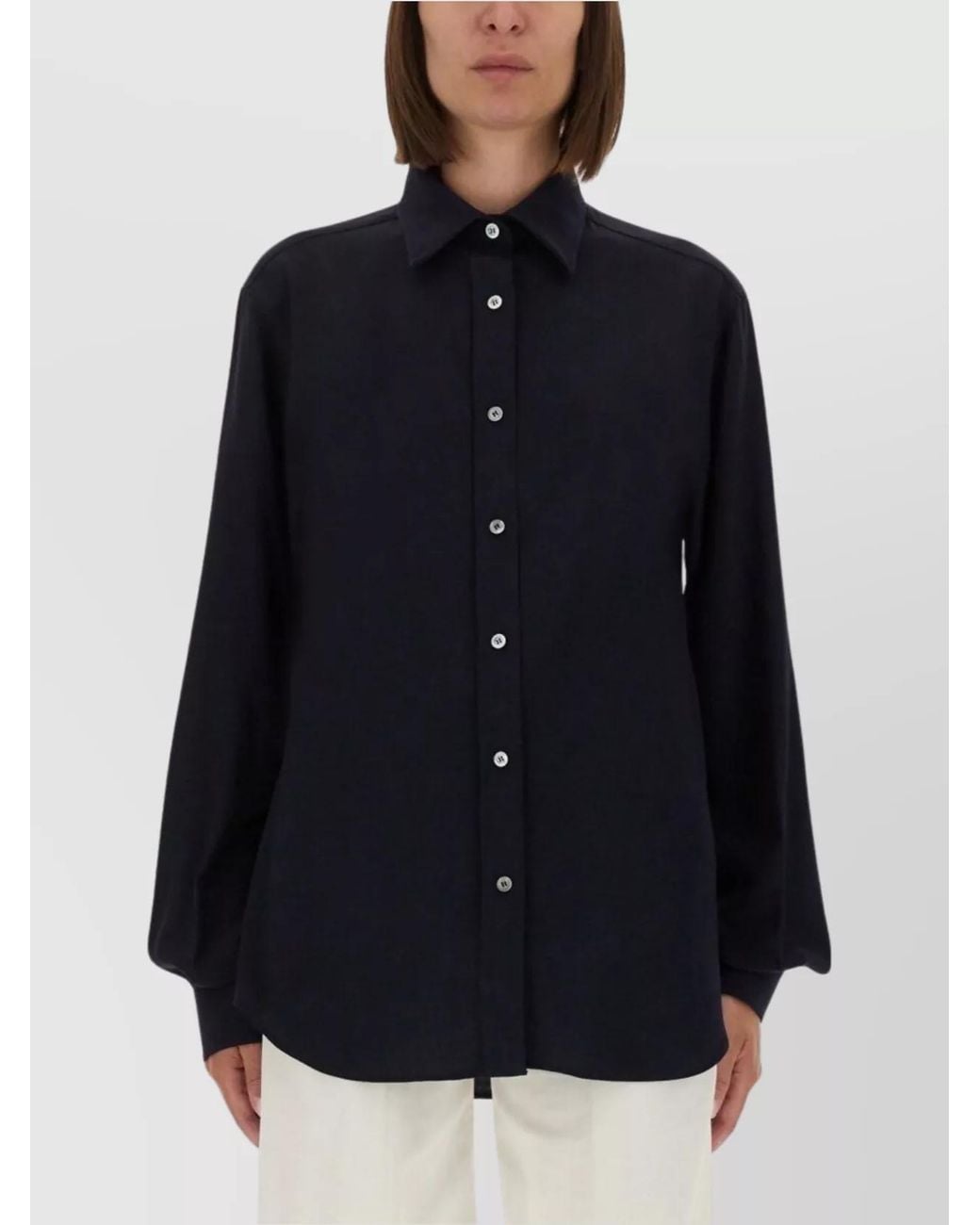 Moschino Blue Wool Shirt