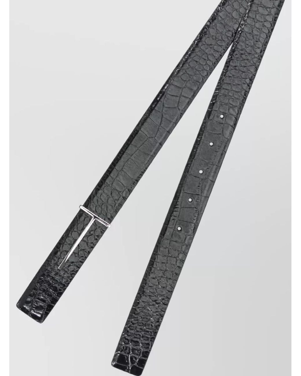 Tom Ford White Leather Belt for men