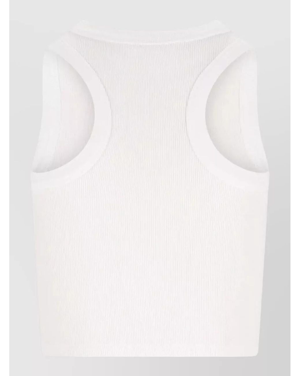Givenchy Natural Ribbed Cropped Tank Top