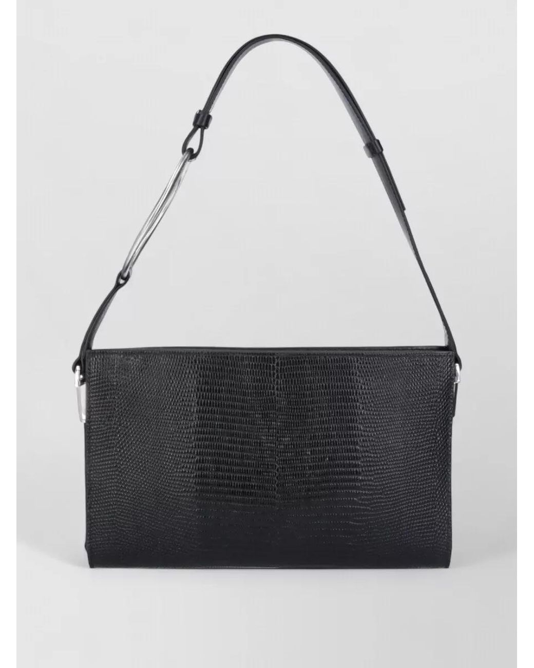 Dondup Black Calf Leather Shoulder Bag