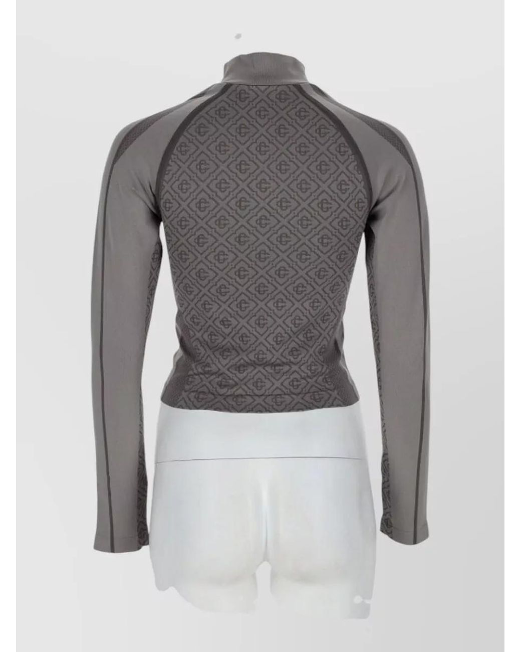 Casablanca Gray Long Sleeve Monogram Fitted Jacket