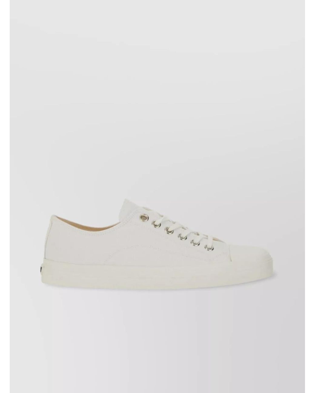 Moschino White Leather Edge Low-Top Sneakers for men