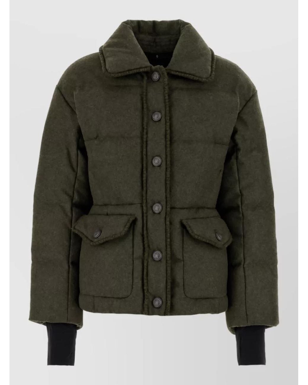 Moncler Green Wool Down Puffer Jacket