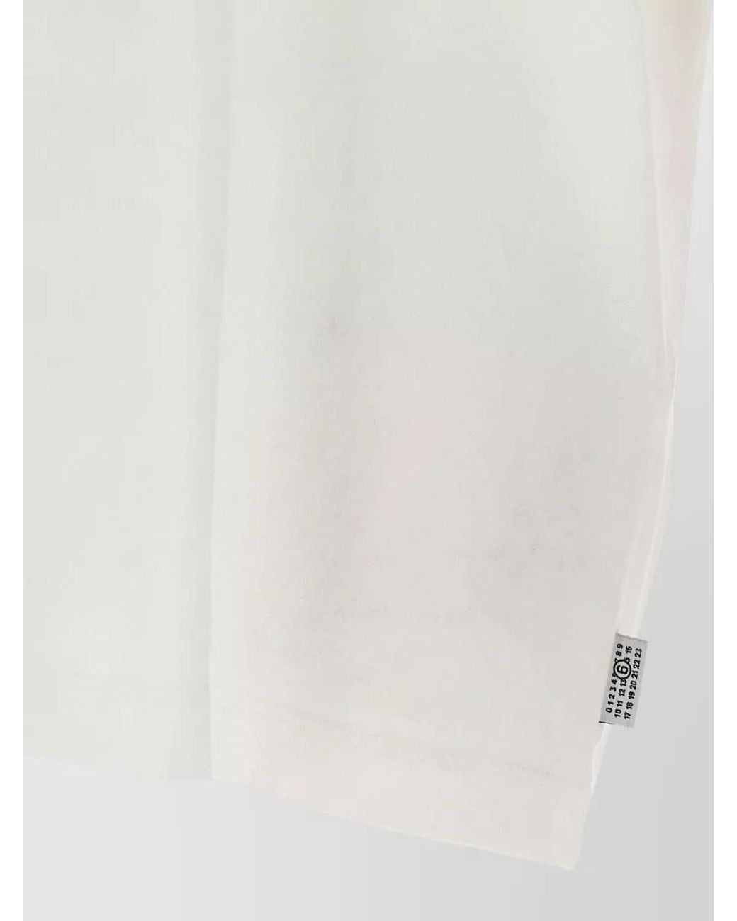MM6 by Maison Margiela White Cotton Graphic Print Short-Sleeve T-Shirt for men