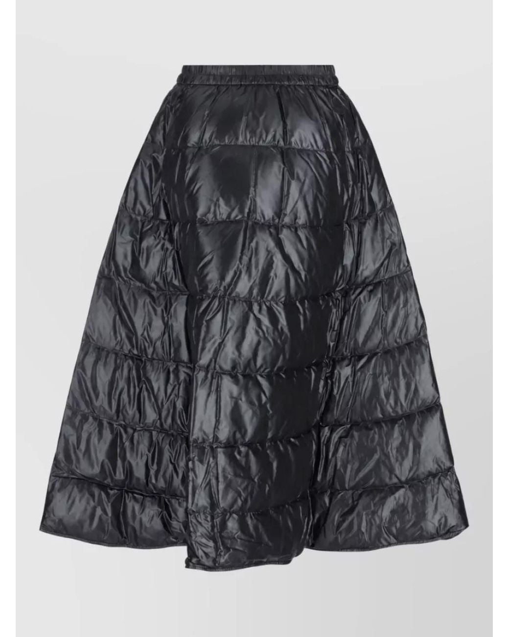 Moncler Black Quilted Knee-Length Puffer Coat