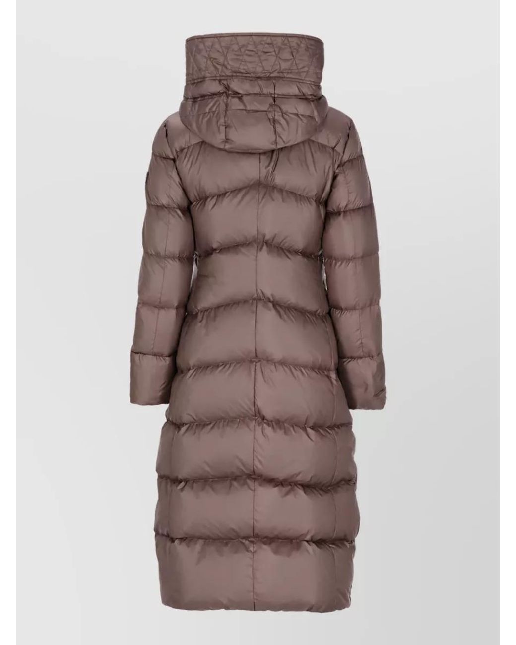 Peuterey Brown Nunki Hooded Quilted Long Down Jacket