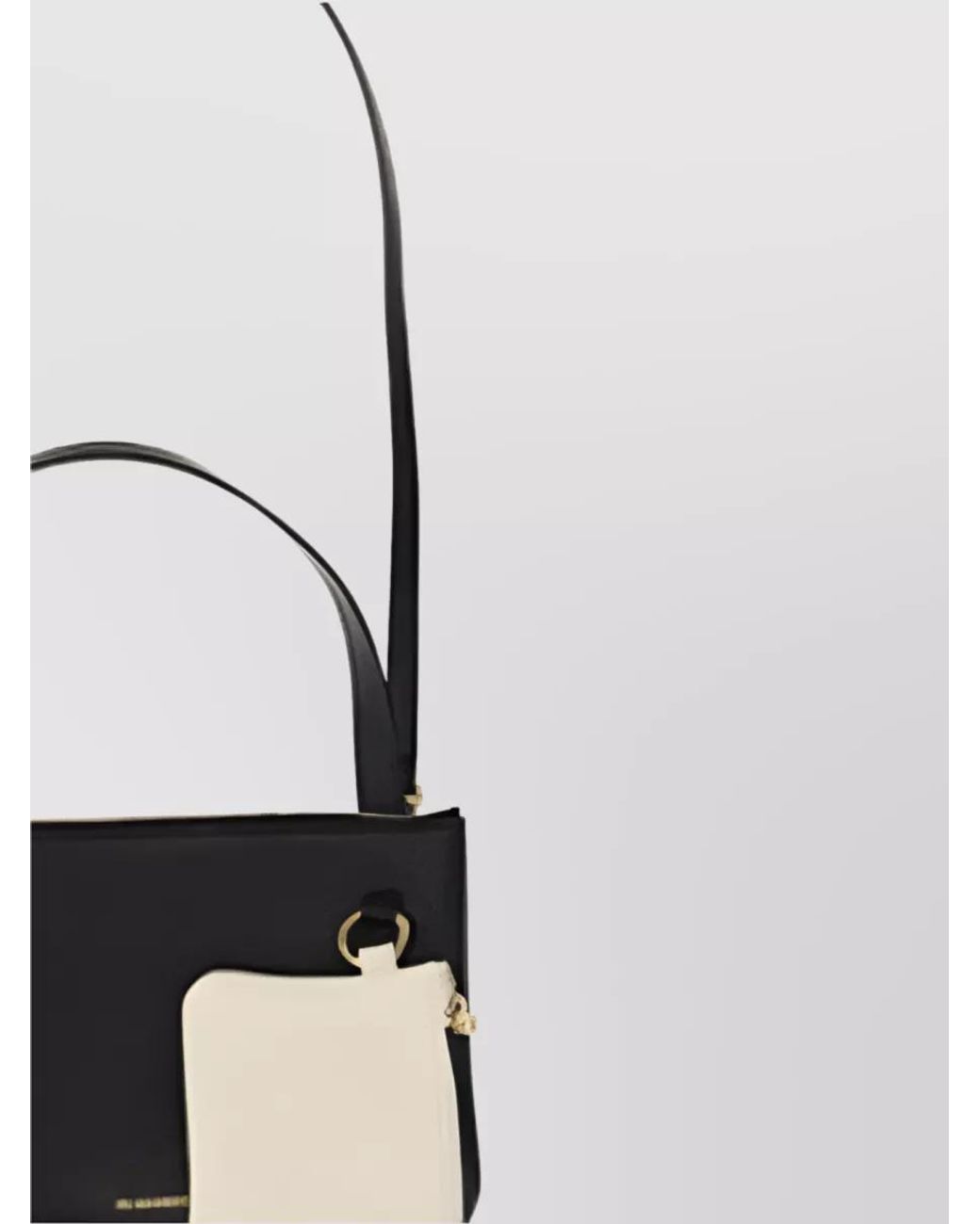 Jil Sander Black Logo-Printed Leather Shoulder Bag