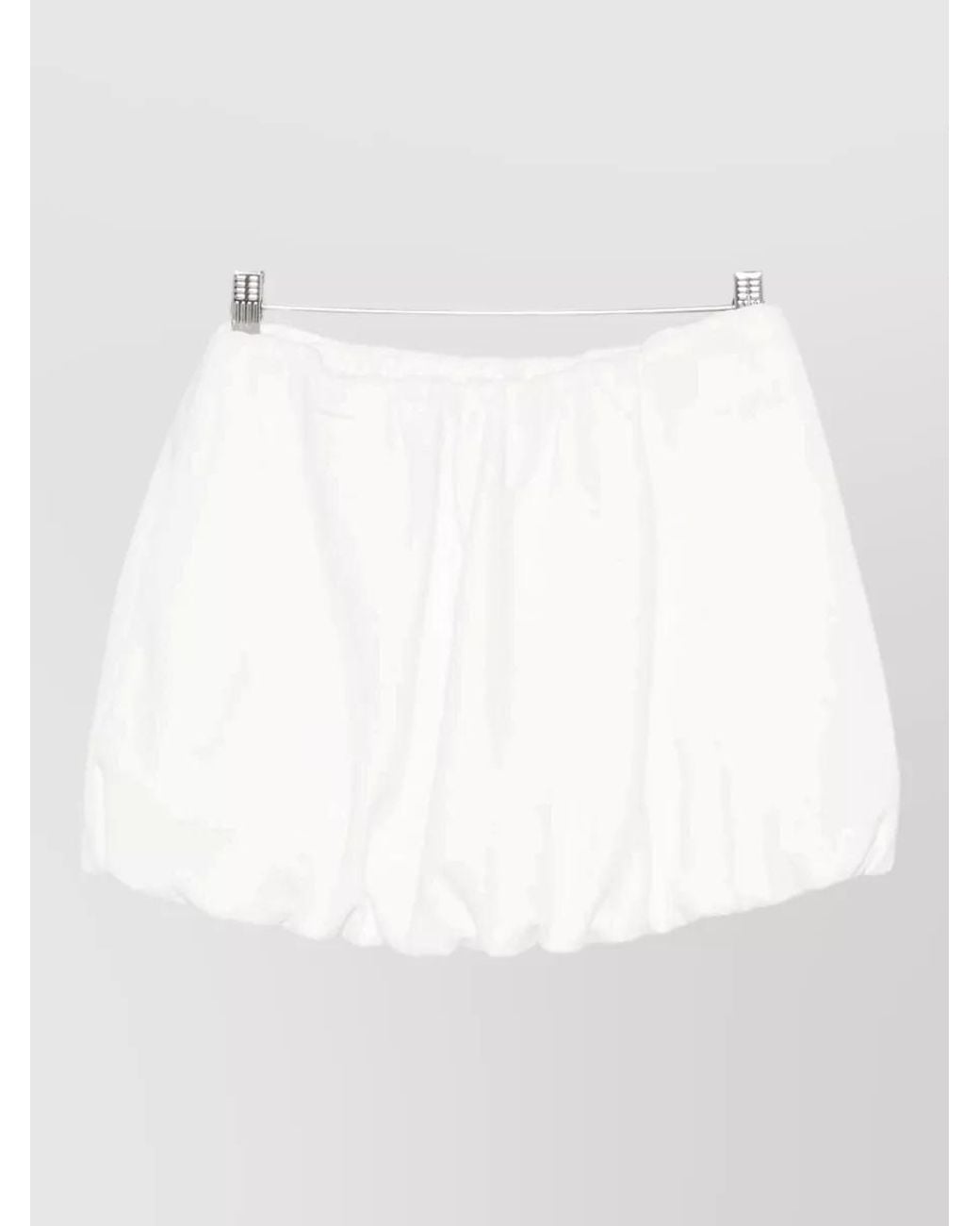 DUNST White Gathered Mini Skirt