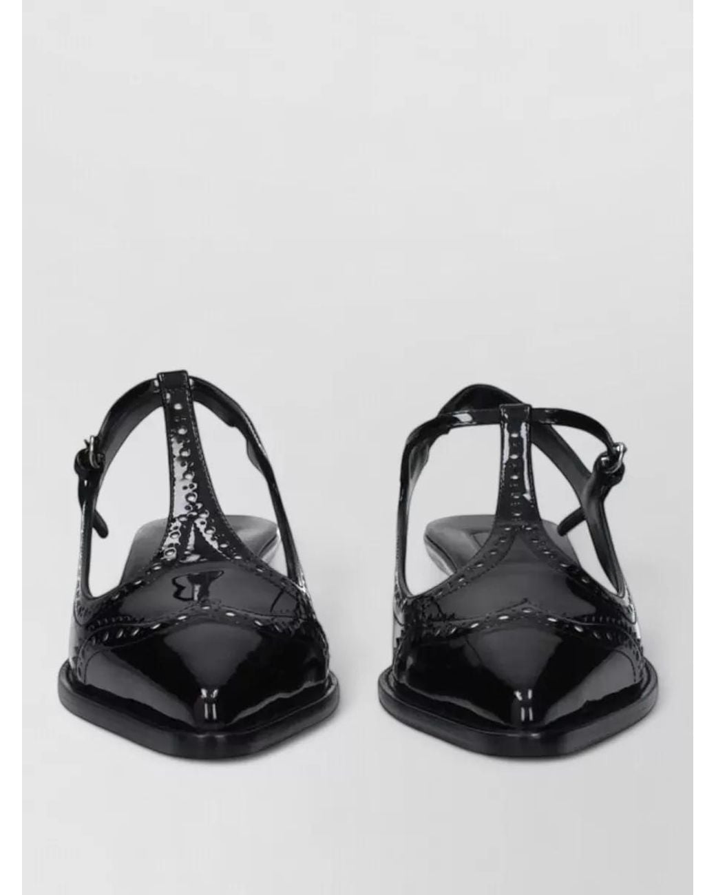 Miu Miu Black Leather Mid Heel Pumps