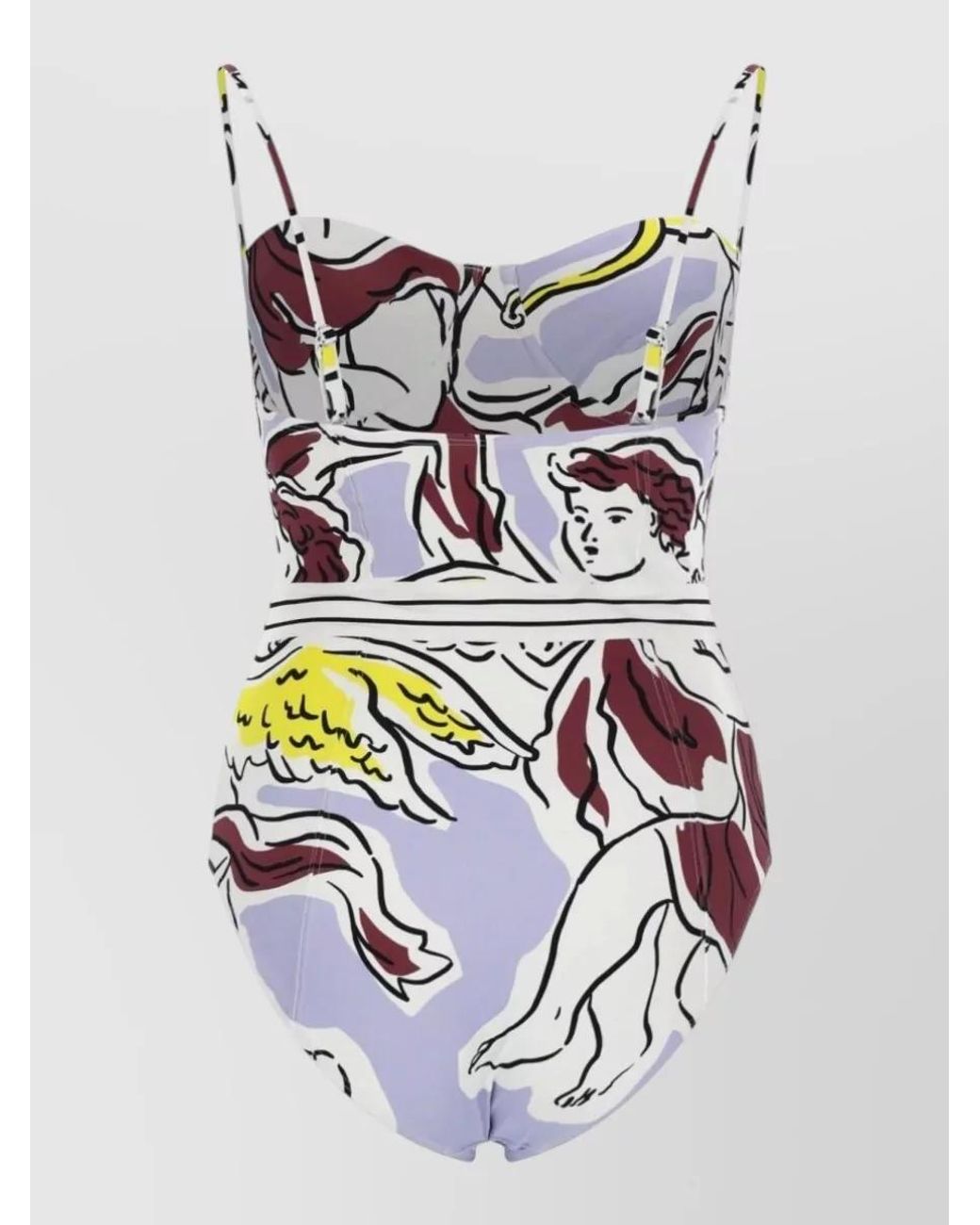 Tory Burch Gray Printed One-Piece Swimsuit