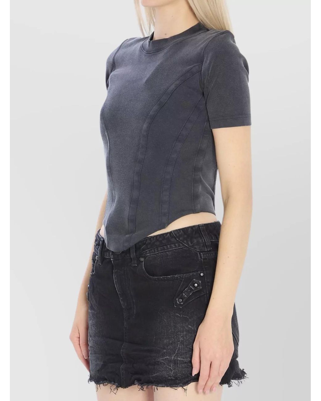 Balenciaga Gray Corseted T-Shirt