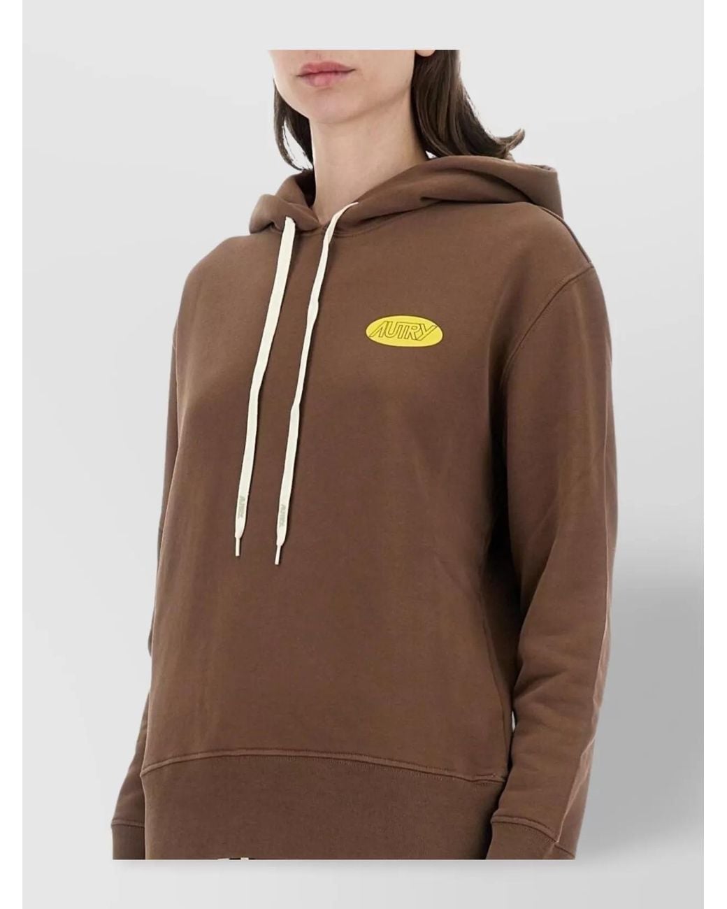 Autry Brown Regular-Fit Cotton Sweatshirt