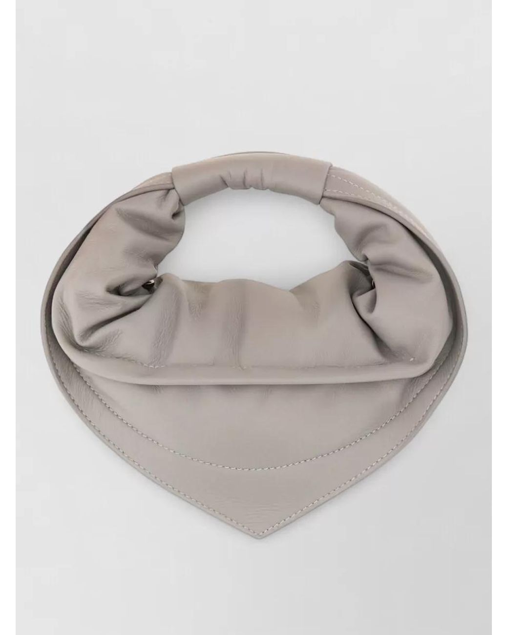 FEDERICO CINA Gray Calfskin Mini Crossbody Bag