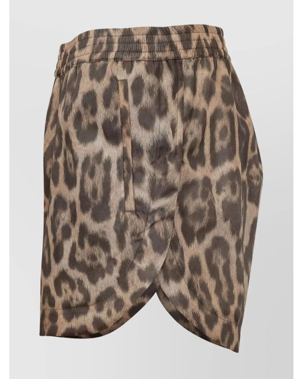 Stella McCartney Multicolor Elastic Waistband Leopard Print Shorts