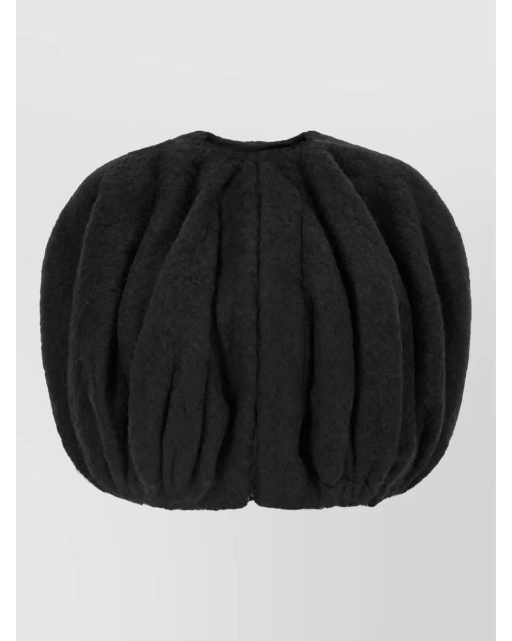 Rick Owens Black Wool Cropped Cape