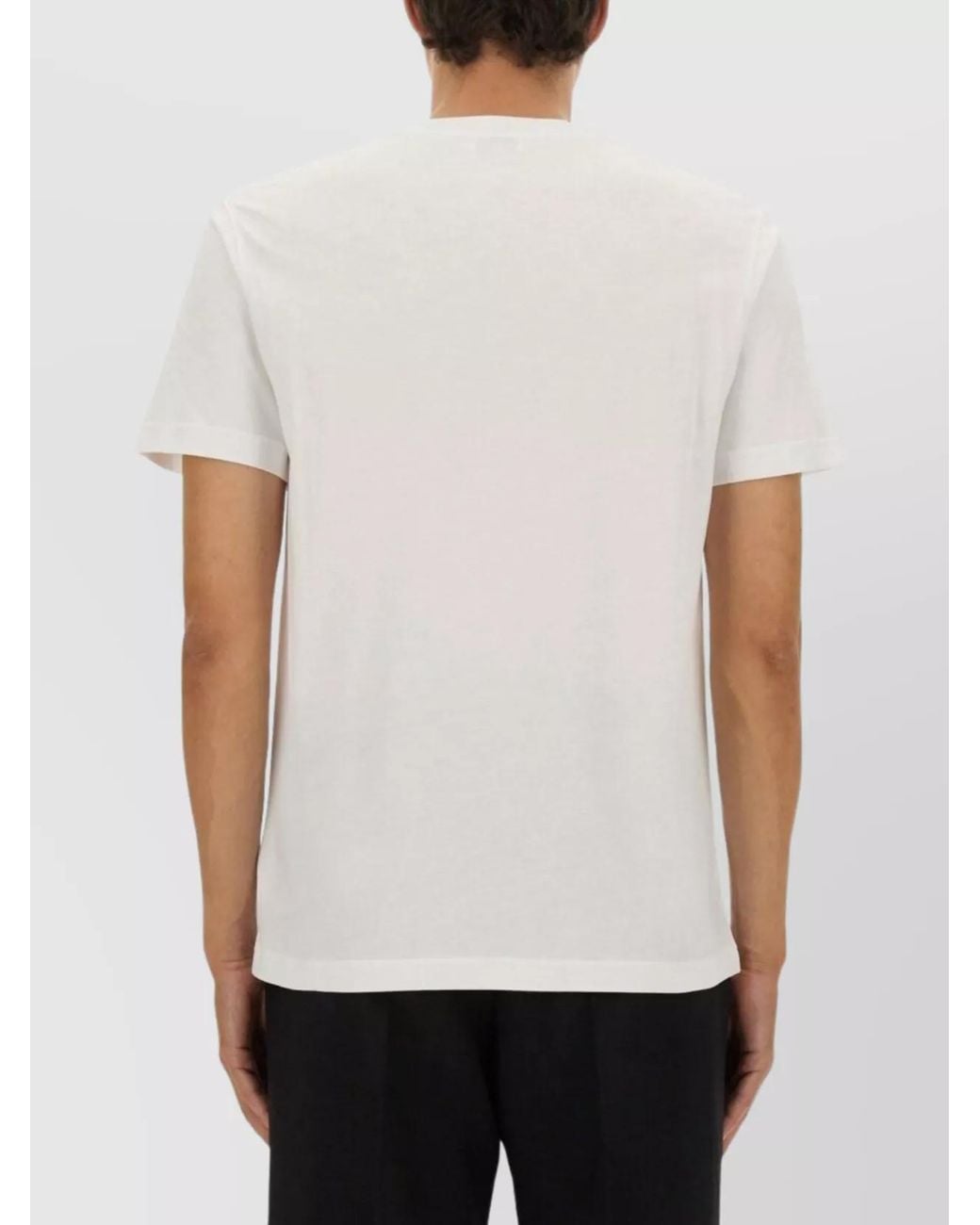 Moschino White Cotton Logo Ribbon T-Shirt for men