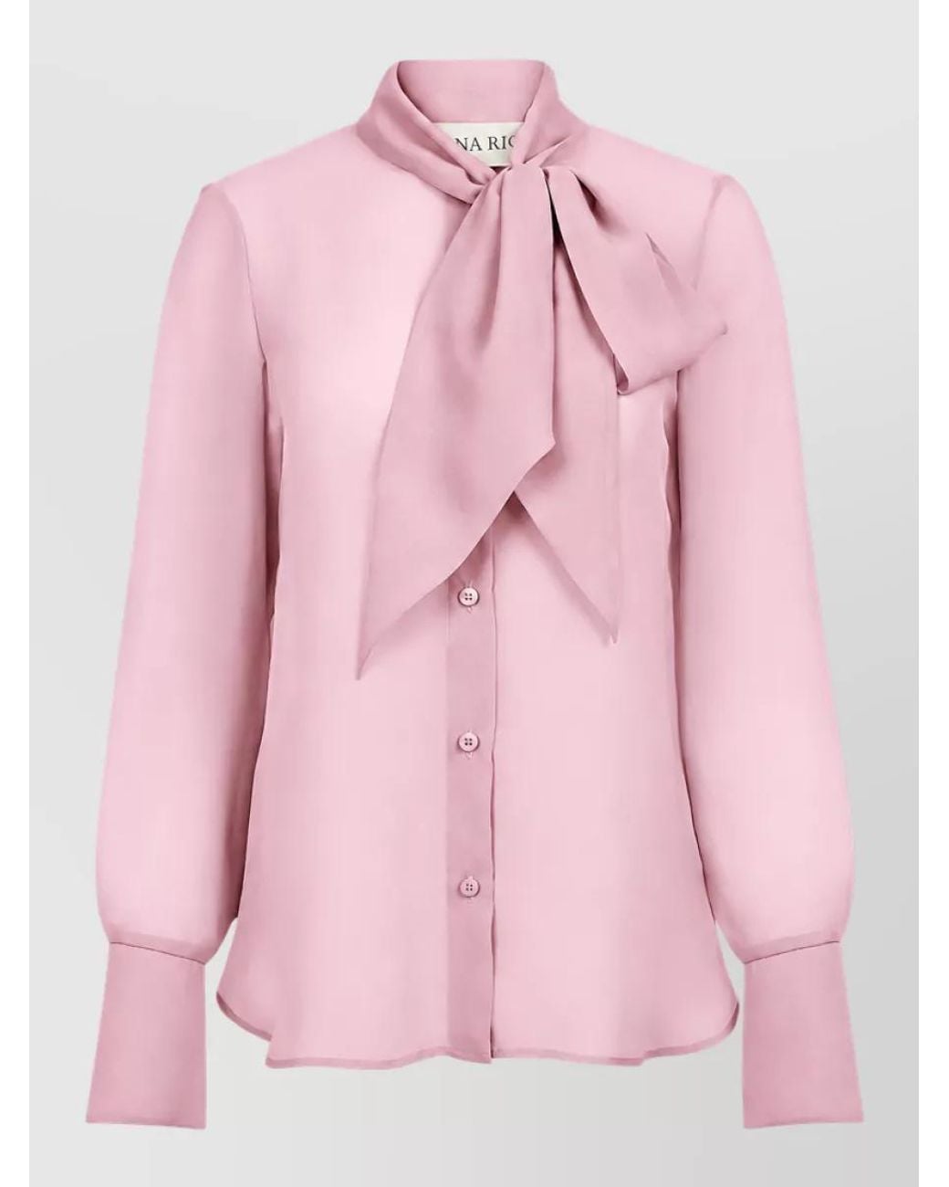 Nina Ricci Pink Silk Long-Sleeve Shirt