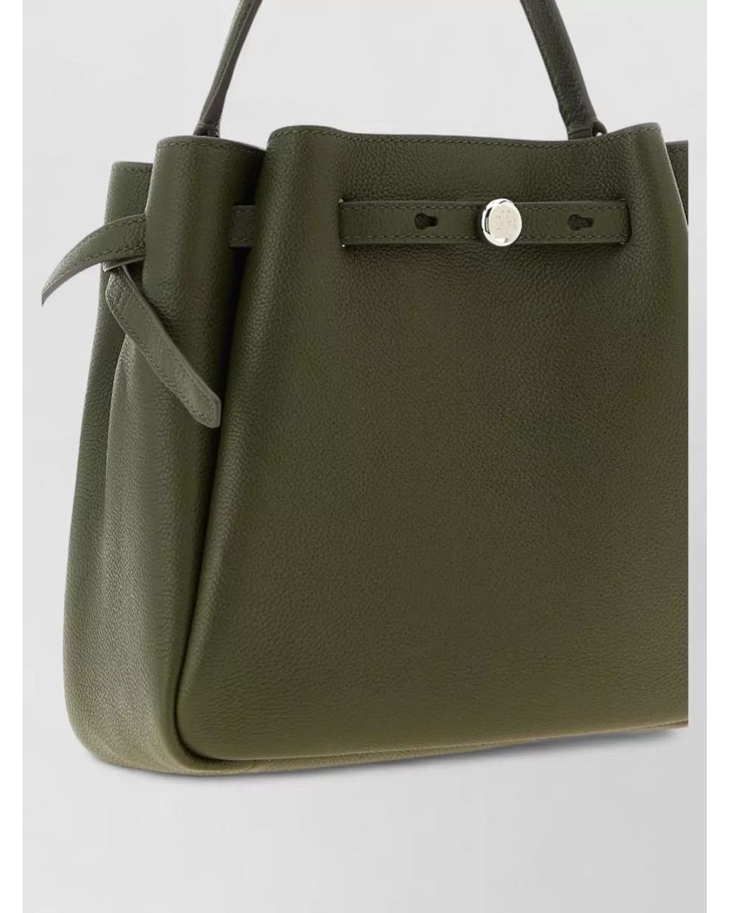 Tory Burch Green Romy Leather Bucket Bag